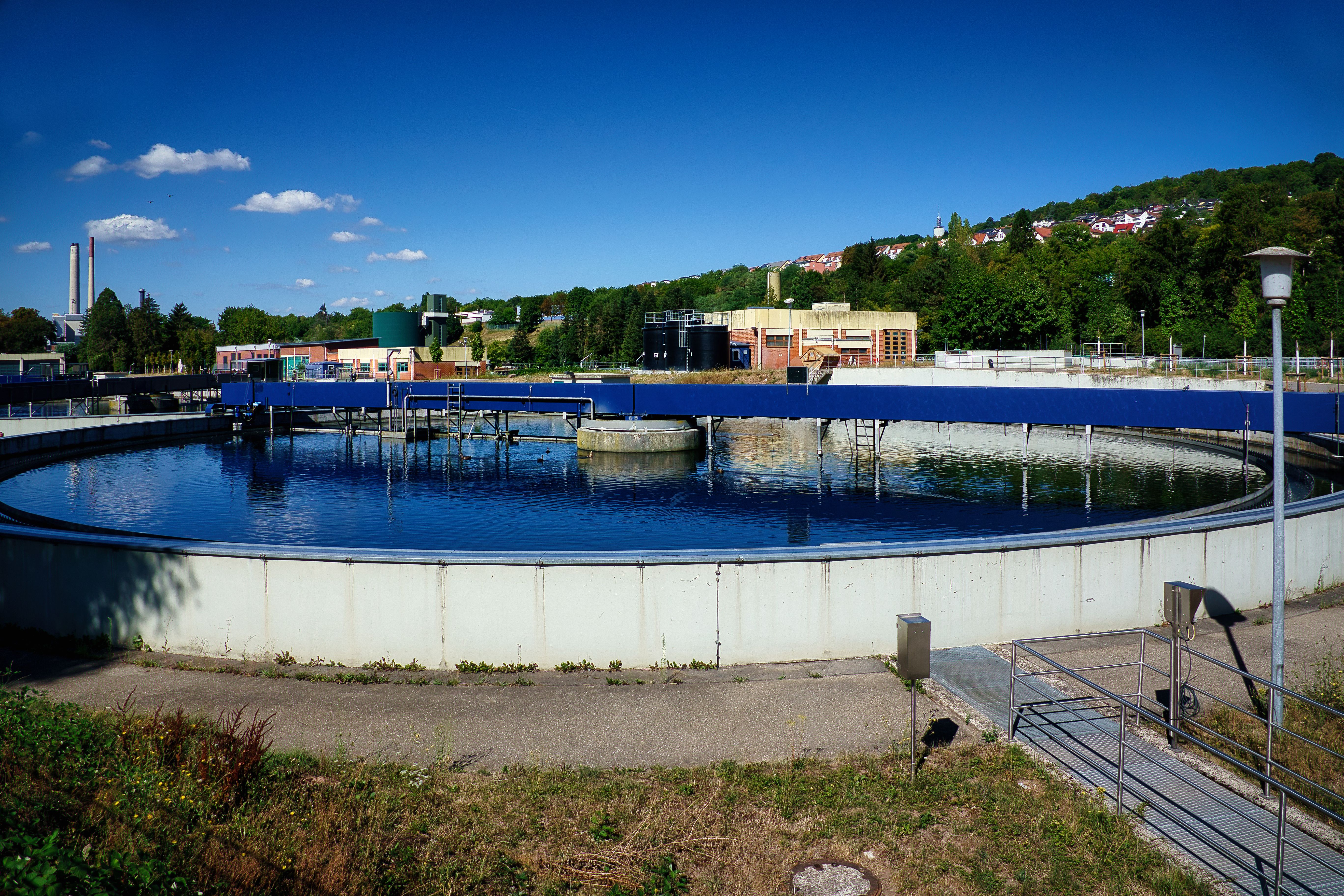 Wastewater treatment facility circular clarifier